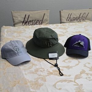 New Era Youth Hats Bundle Set - Gray, Green, Black